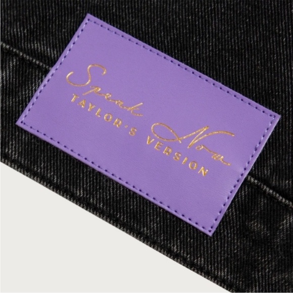 New Taylor Swift Speak Now Taylor's Version Firework Jacket Black Denim Jacket M - Picture 5 of 12